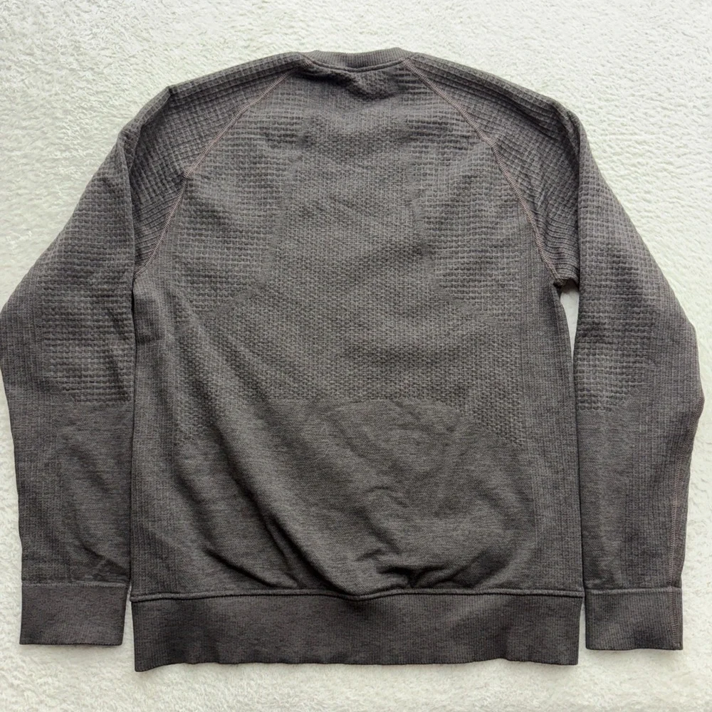 Lululemon‎ Engineered Warmth Crewneck Sweater Mens XS Grey Merino Wool LM3CDES